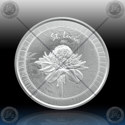 1oz St. LUCIA 2 Dollars 2021 (Botanical Garden) BU